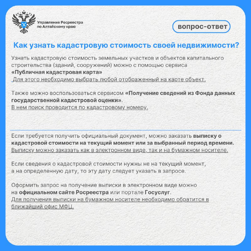 РОСРЕЕСТР ИНФОРМИРУЕТ.